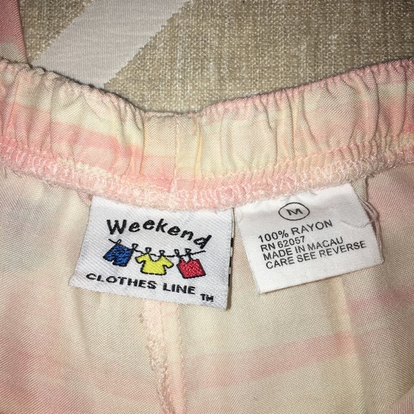 Pink Hawaiian Outfit Capri Sz Med and Button Up Shirt  Sz Lg Weekend Clothesline - Picture 8 of 11